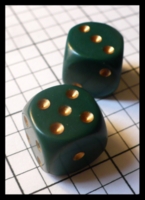 Dice : Dice - 6D Pipped - Green Chessex Opaque Dusty Green with Copper - Ebay Jan 2010